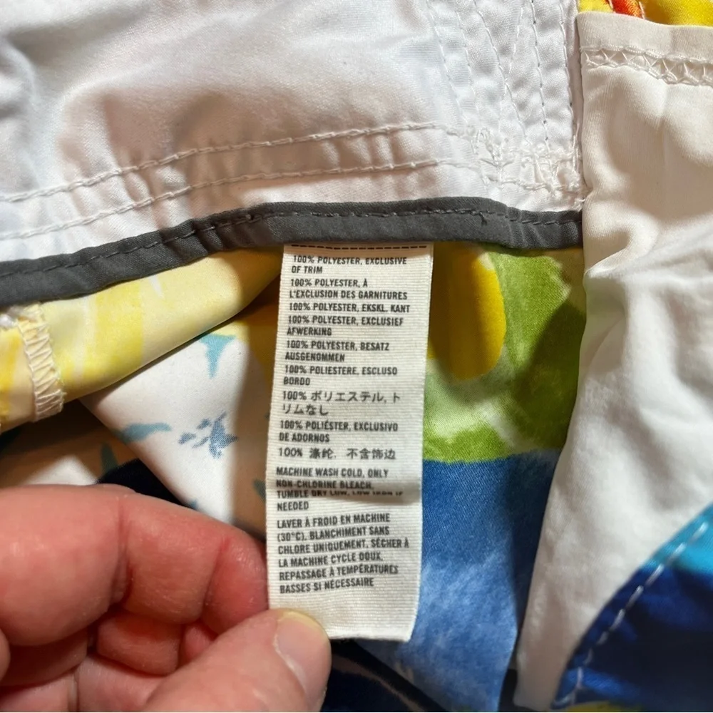 Abercrombie & Fitch Men's Bright Hawaiian Swim Board Shorts Size Small Beach - Picture 10 of 11